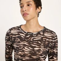 LANIUS 226 14332 00 851 print animal stripes rose 34 Langarmshirt 04x crop center