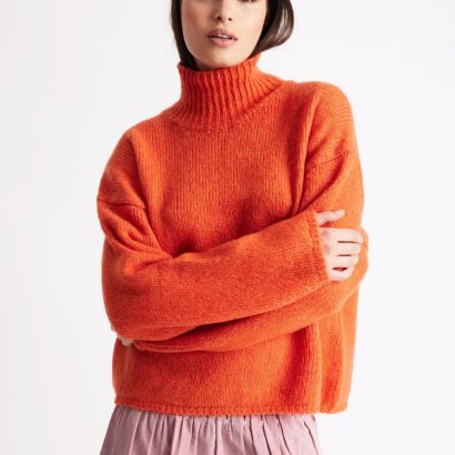 legerer strickpullover deroly aus schurwolle