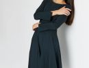 tailliertes midi kleid jebiza aus viskose mix